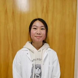 Madison headshot next to the lab